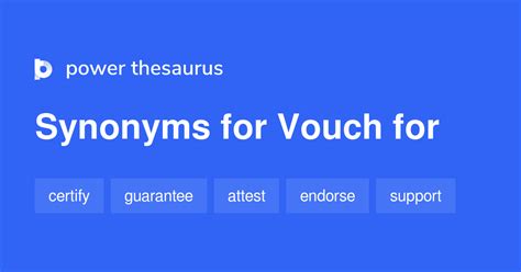 another word for vouch for.